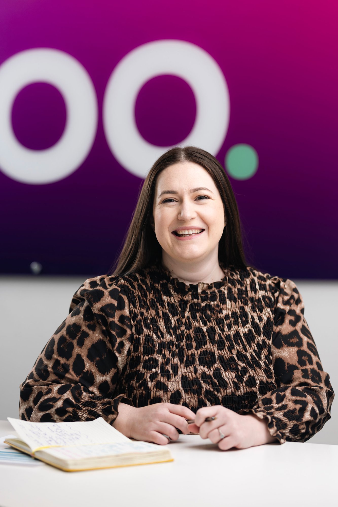 Woman smiling at work