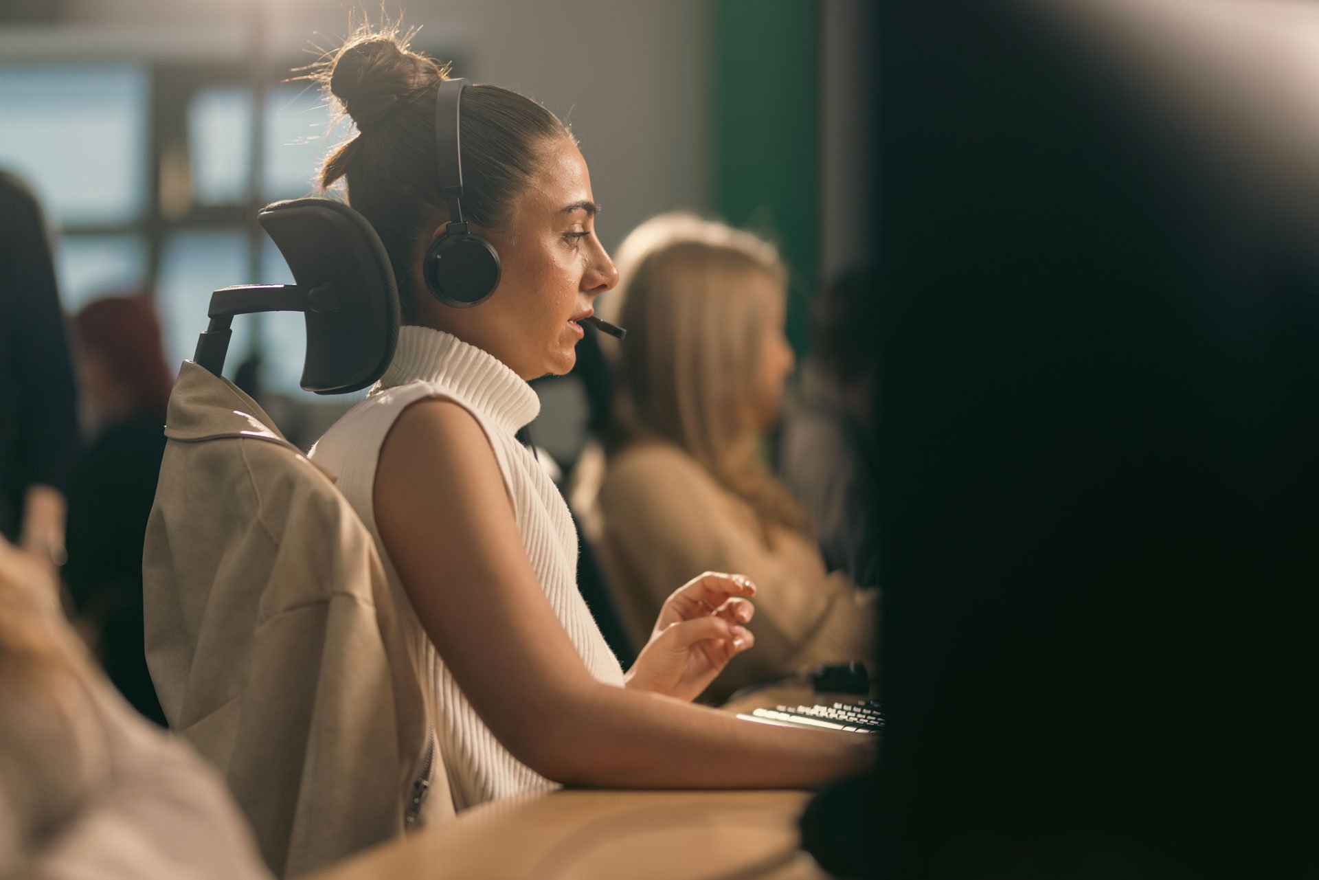 Troo team member on a call