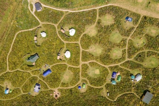 Arial view of Hatters Meadow